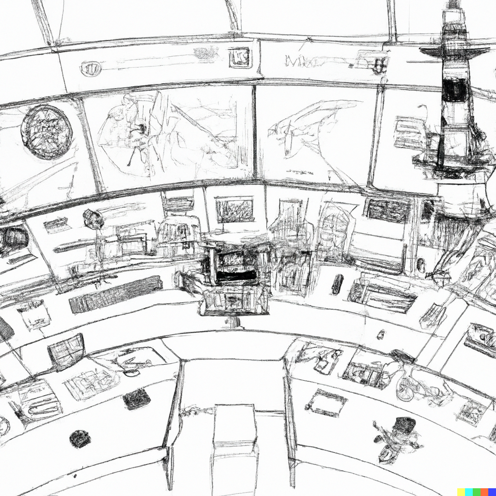 Full-spectrum mission control analytics sketch