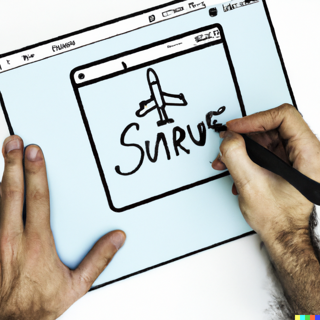 Software user interface aerospace concept sketch